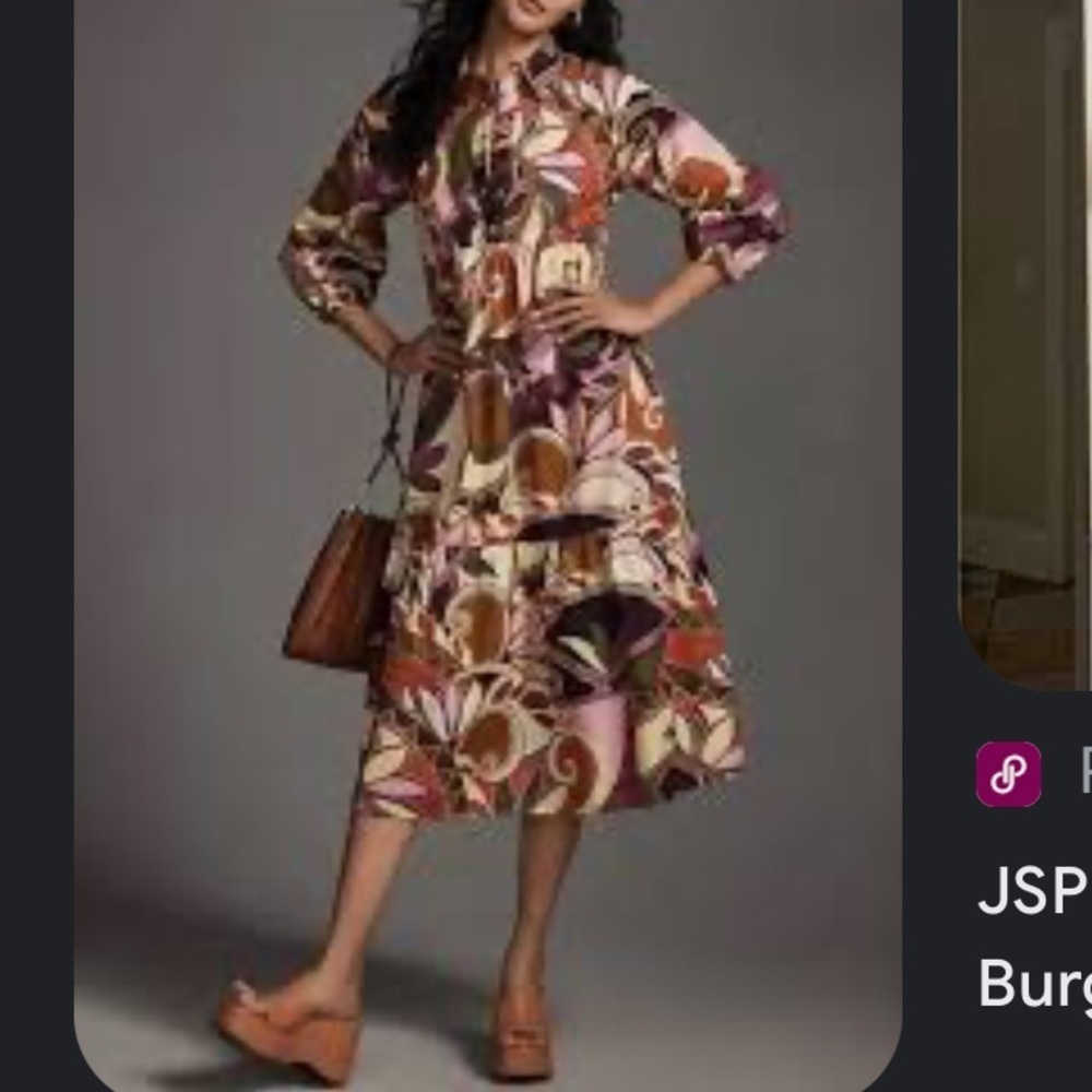 Anthropologie Maeve Bettina Bold Floral Print Dress Women’s Small